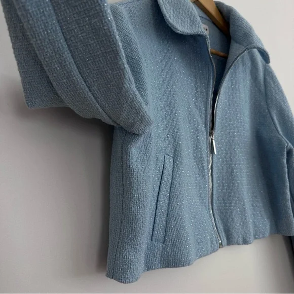 Zara Cropped Textured Jacket - Picture 11 of 16